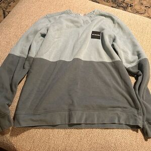 Columbia Men’s Two-Tone Light Blue and Gray Crewneck Sweatshirt